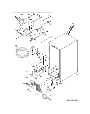 Cabinet rear/control