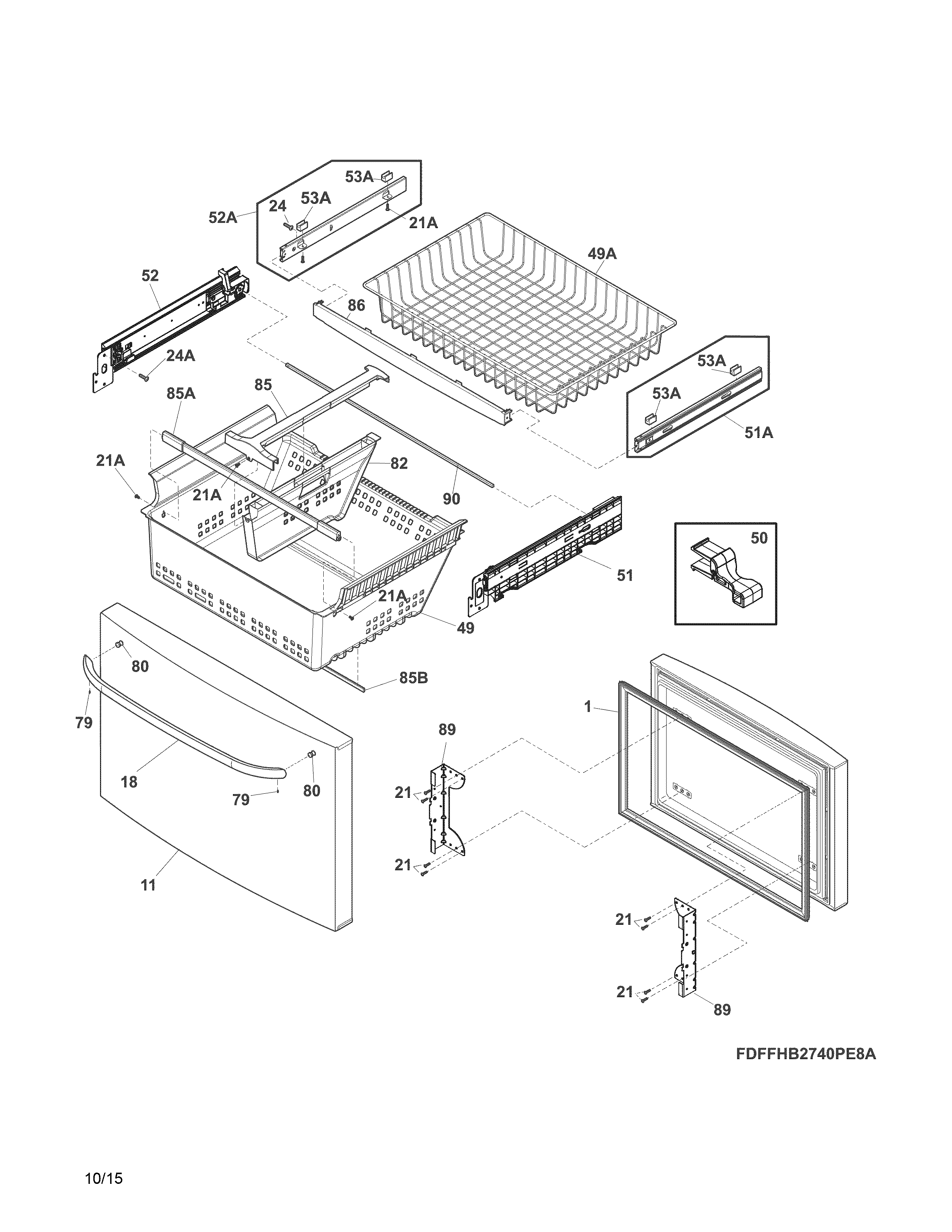 FREEZER DRAWER, BASKETS