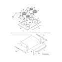 Frigidaire FFES3015PSA top/drawer diagram