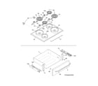 Frigidaire FFES3015PSC top/drawer diagram