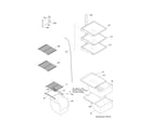 Frigidaire FFHS2311PFEA shelves diagram