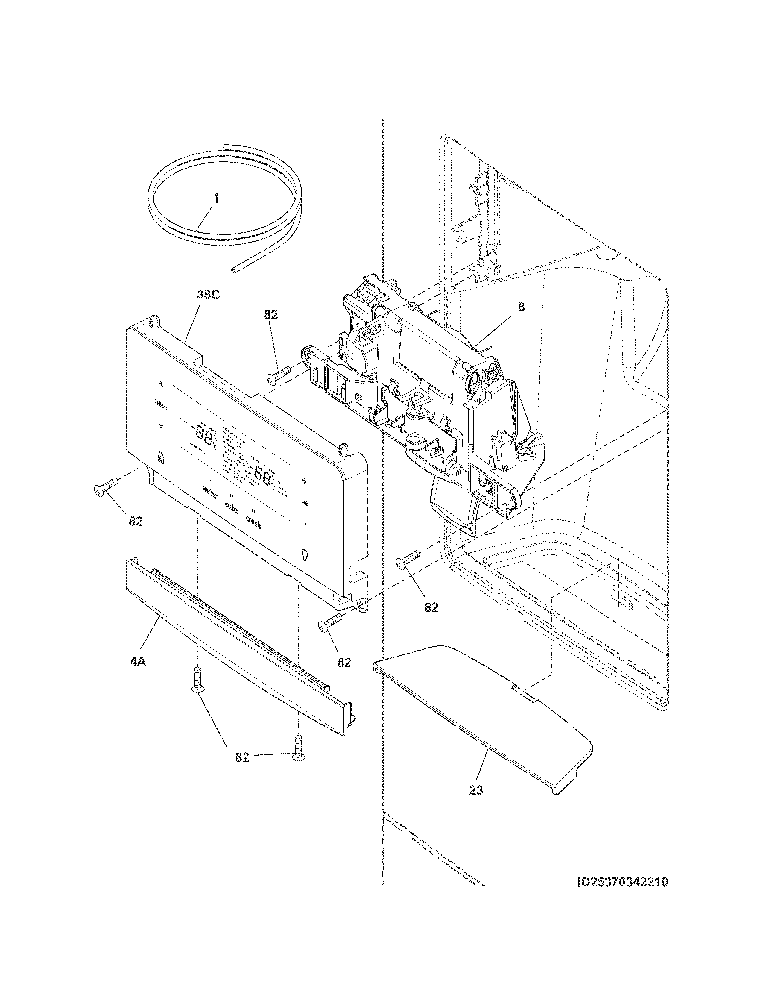 CONTROLS & ICE DISPENSER