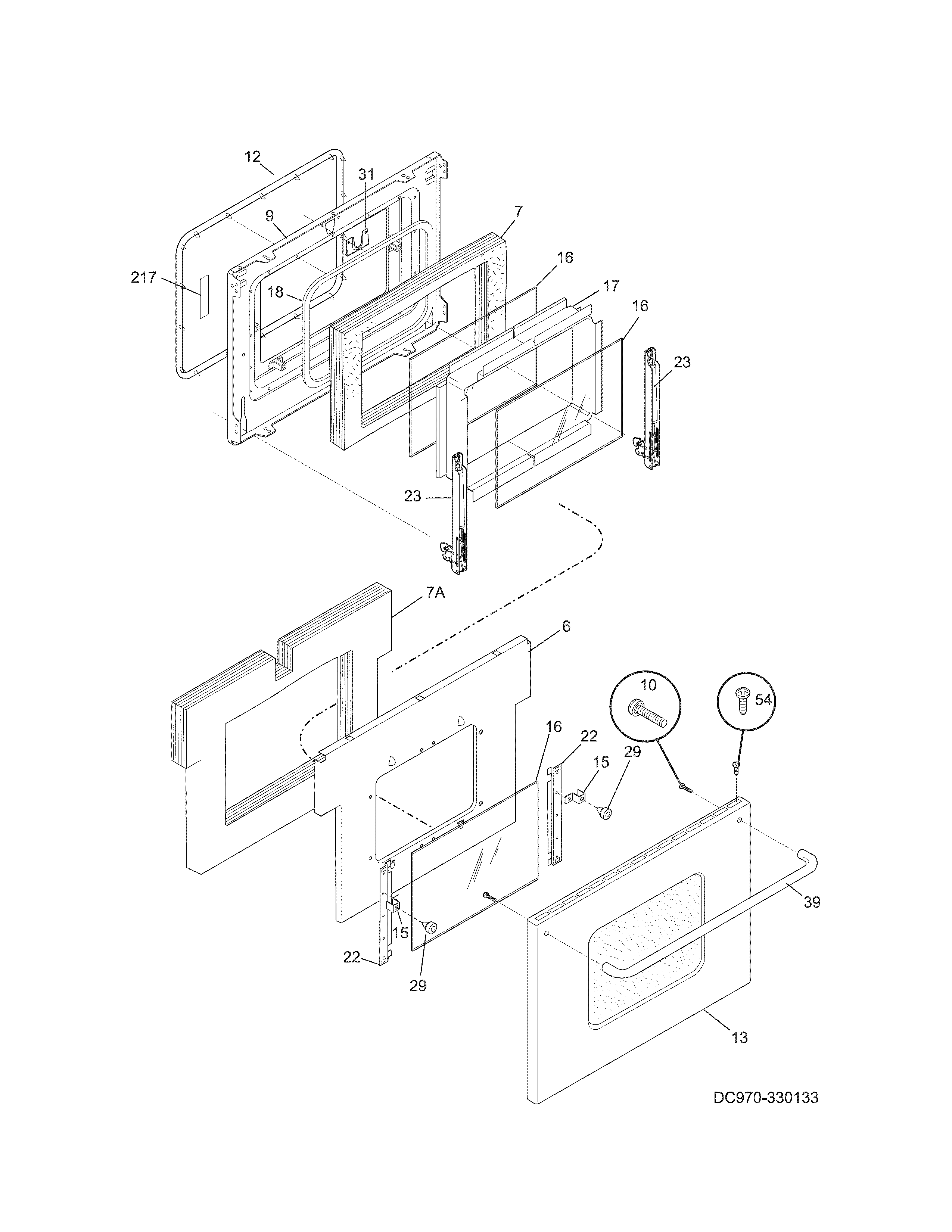 Oven door