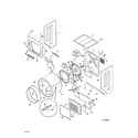 Kenmore 41761712510 upper cabinet/drum heater diagram