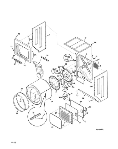 Upper cabinet/drum heater