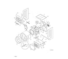 Frigidaire FFLE4033QT0 upper cabinet/drum heater diagram
