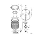 Frigidaire FFLE4033QT0 motor/tub diagram