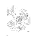 Frigidaire FFLE3911QW0 upper cabinet/drum heater diagram
