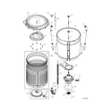 Frigidaire FFLE3911QW0 motor/tub diagram