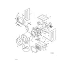 Frigidaire FFLE39C1QW0 upper cabinet/drum heater diagram