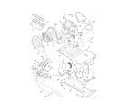 Frigidaire SFLG3911RW0 motor/blower/belt diagram