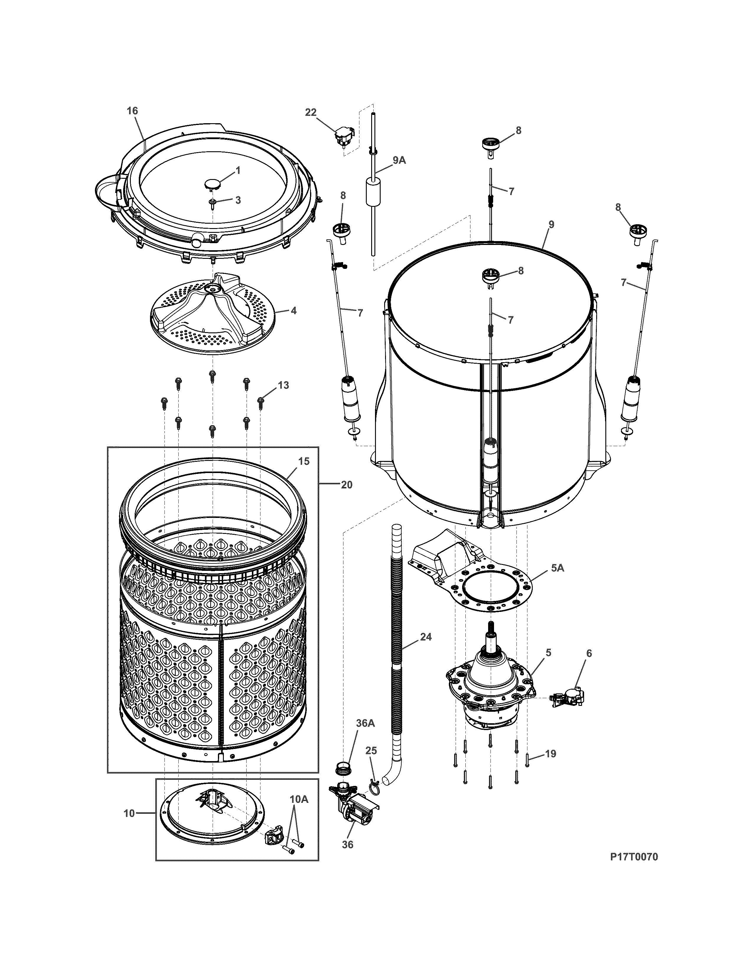 Motor/tub