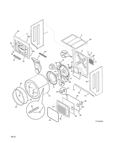Upper cabinet/drum heater