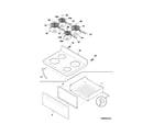 Frigidaire CFEF3012PBC top/drawer diagram