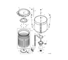 Kenmore 41761722510 motor/tub diagram