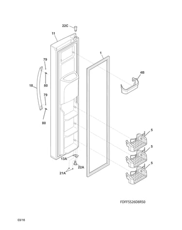 Freezer door