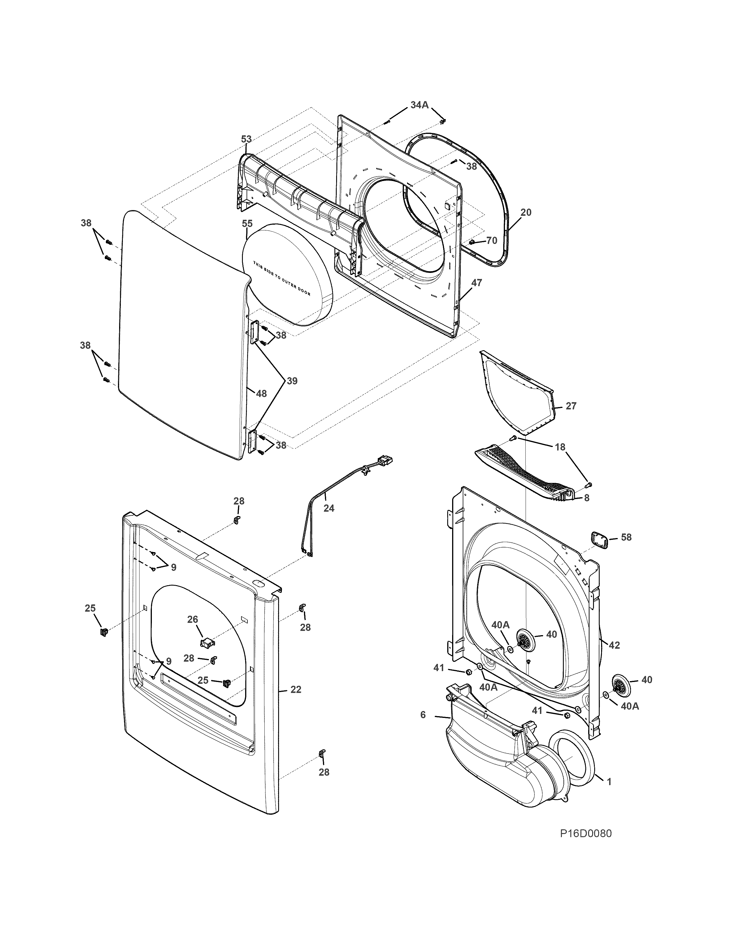 FRONT PANEL/LINT FILTER