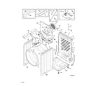 Electrolux EIMED55IIW3 cabinet/drum diagram