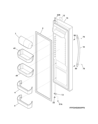 Refrigerator door