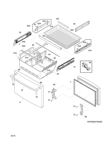 Freezer drawer/baskets