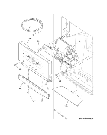 Controls and ice dispenser