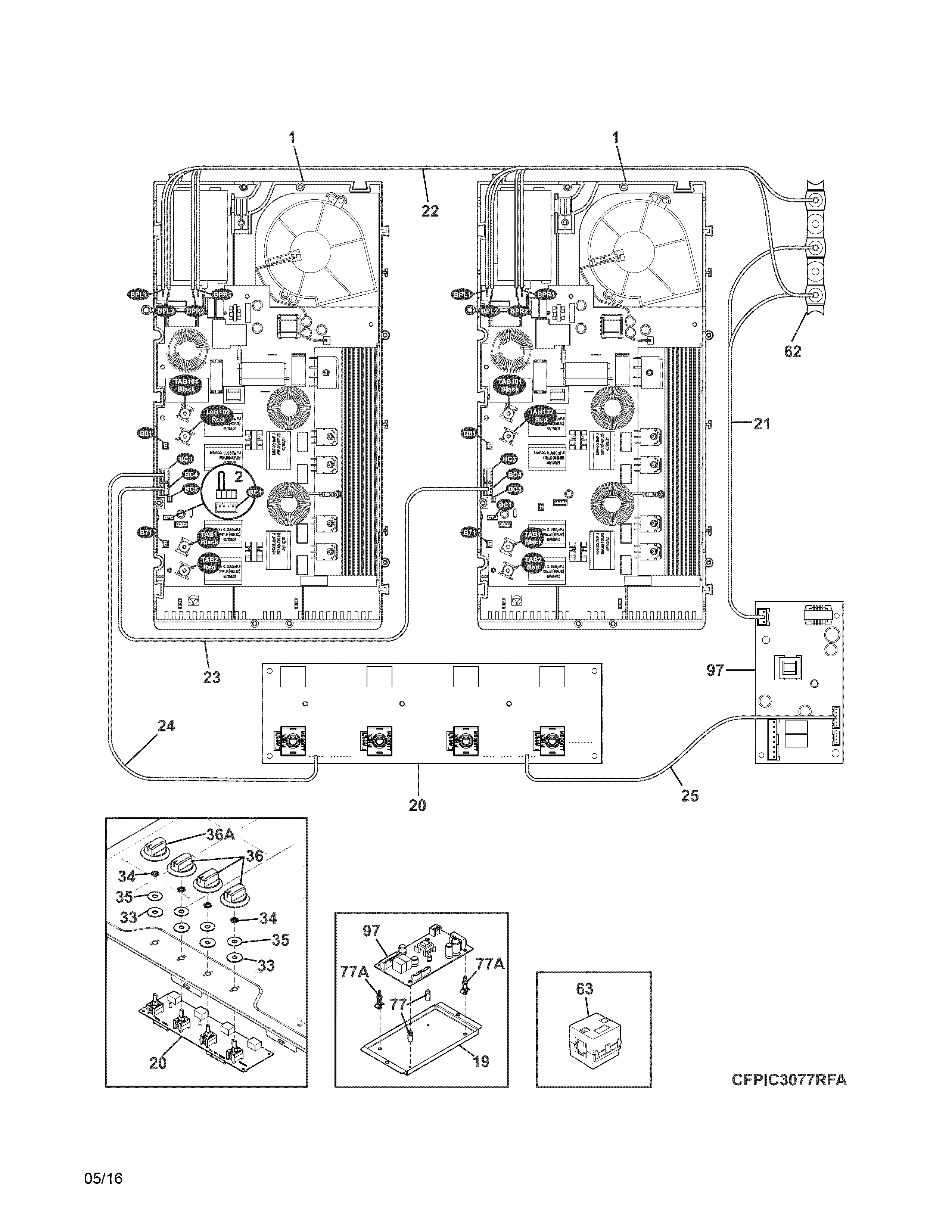 CONTROLS/INDUCTION UNIT