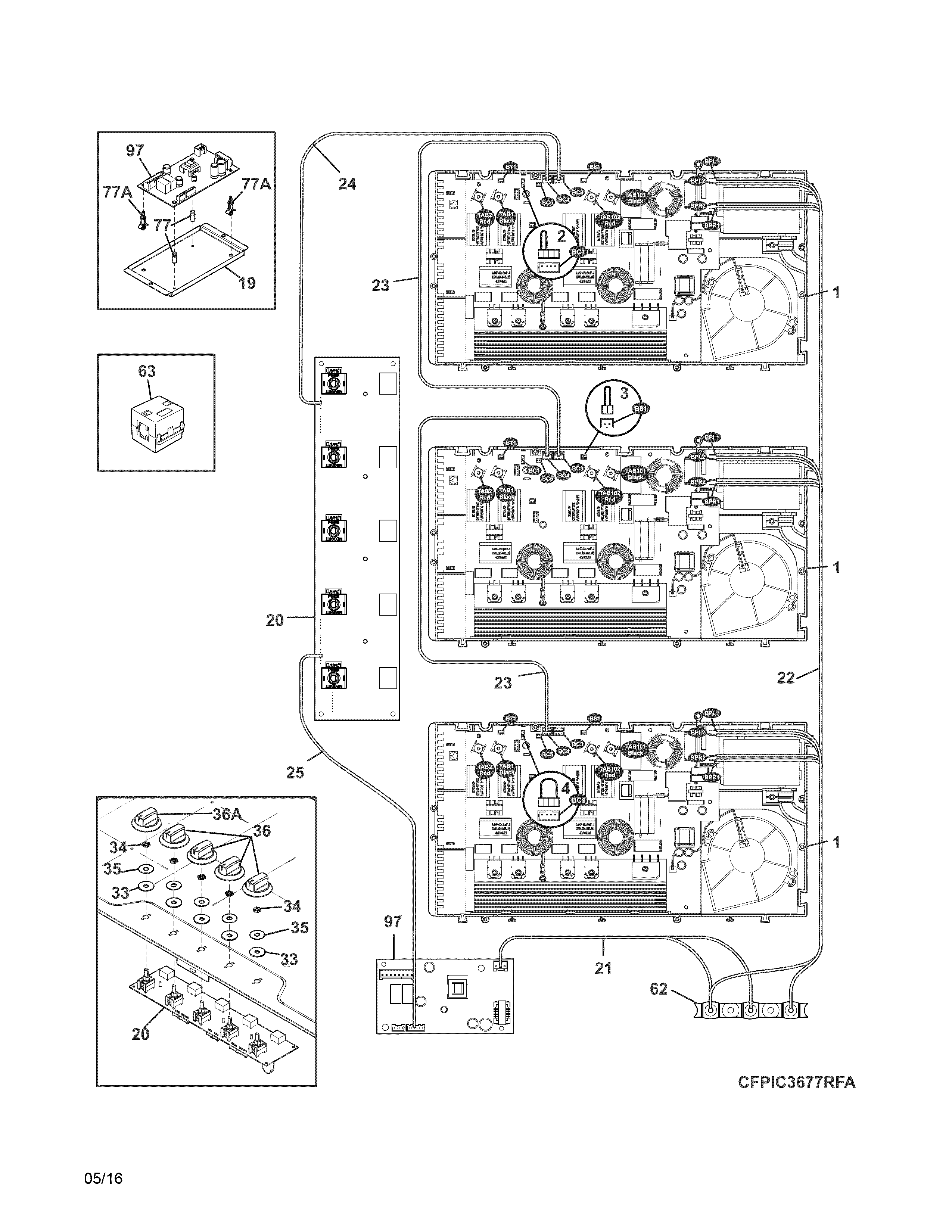 Controls/induction unit