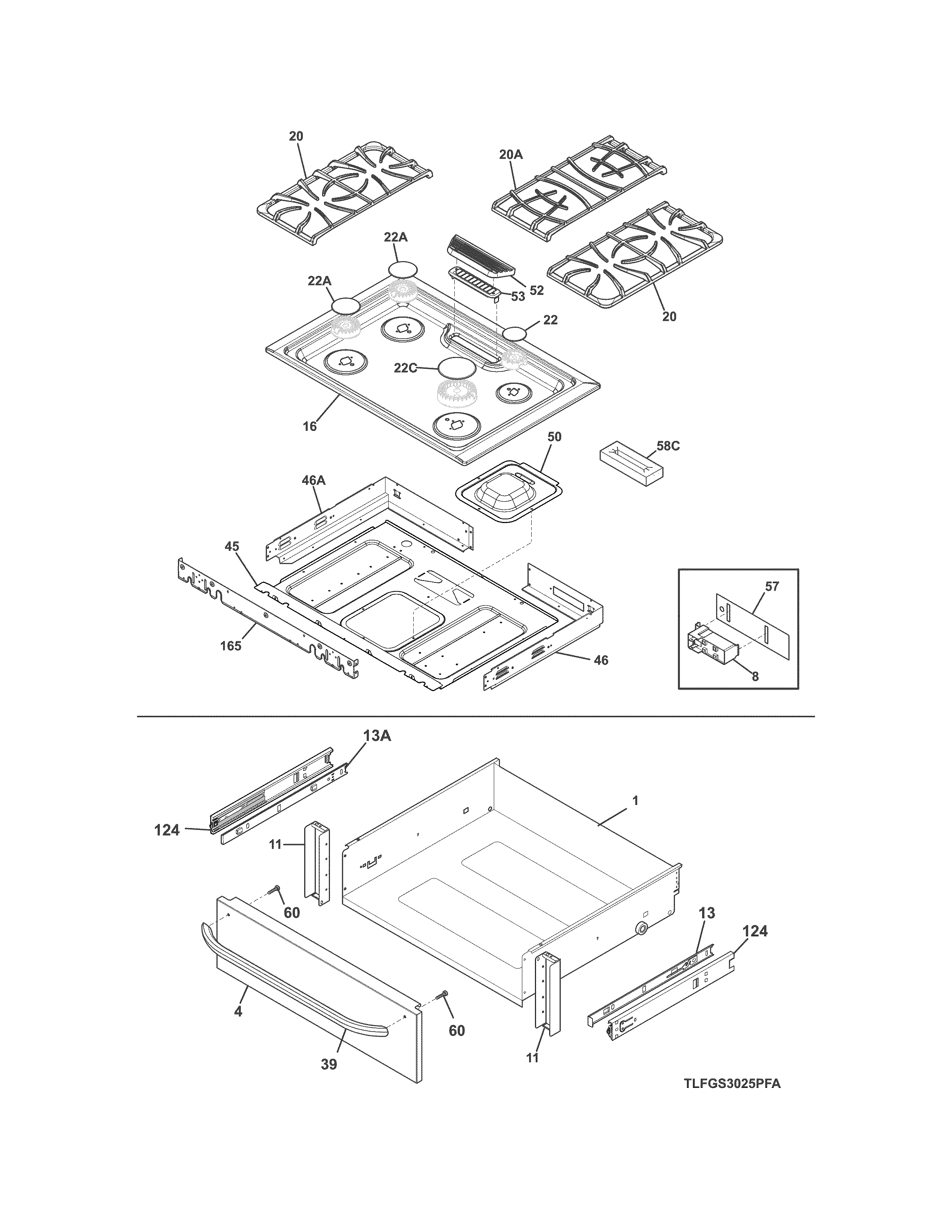 Top/drawer