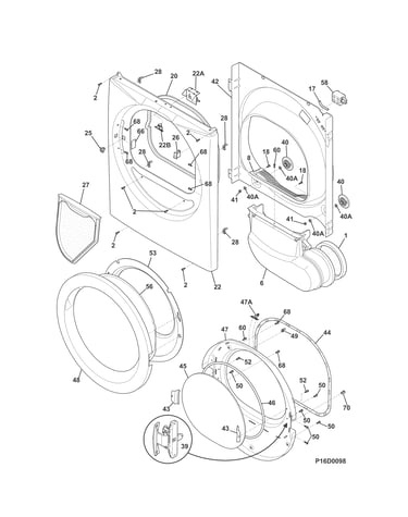 Front panel/lint filter