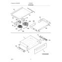 Frigidaire FGES3065PWH top/drawer diagram