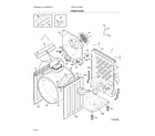 Frigidaire FARG1011MW2 cabinet/drum diagram