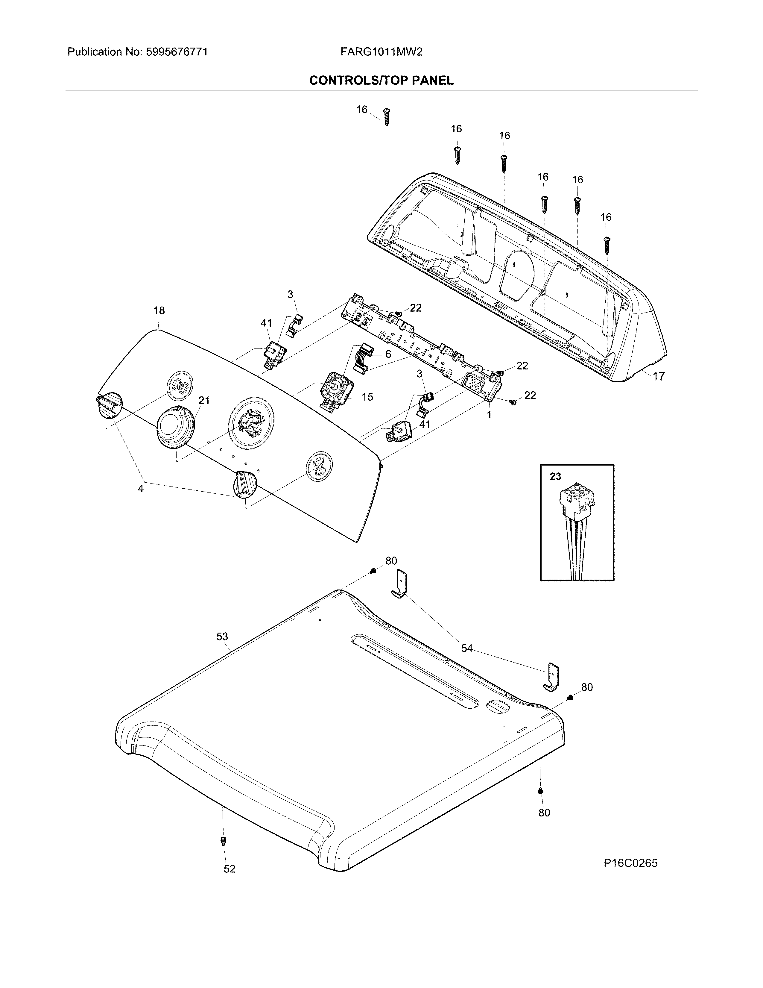 Controls/top panel