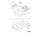 Frigidaire FGGF3035RBB top/drawer diagram