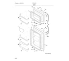 Frigidaire FFTR1621RS0 doors diagram