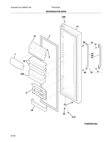 Refrigerator door