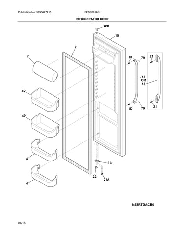 Refrigerator door