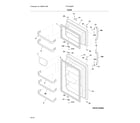 Frigidaire FFTR16B2RW0 doors diagram