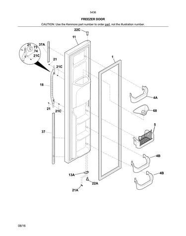 Freezer door