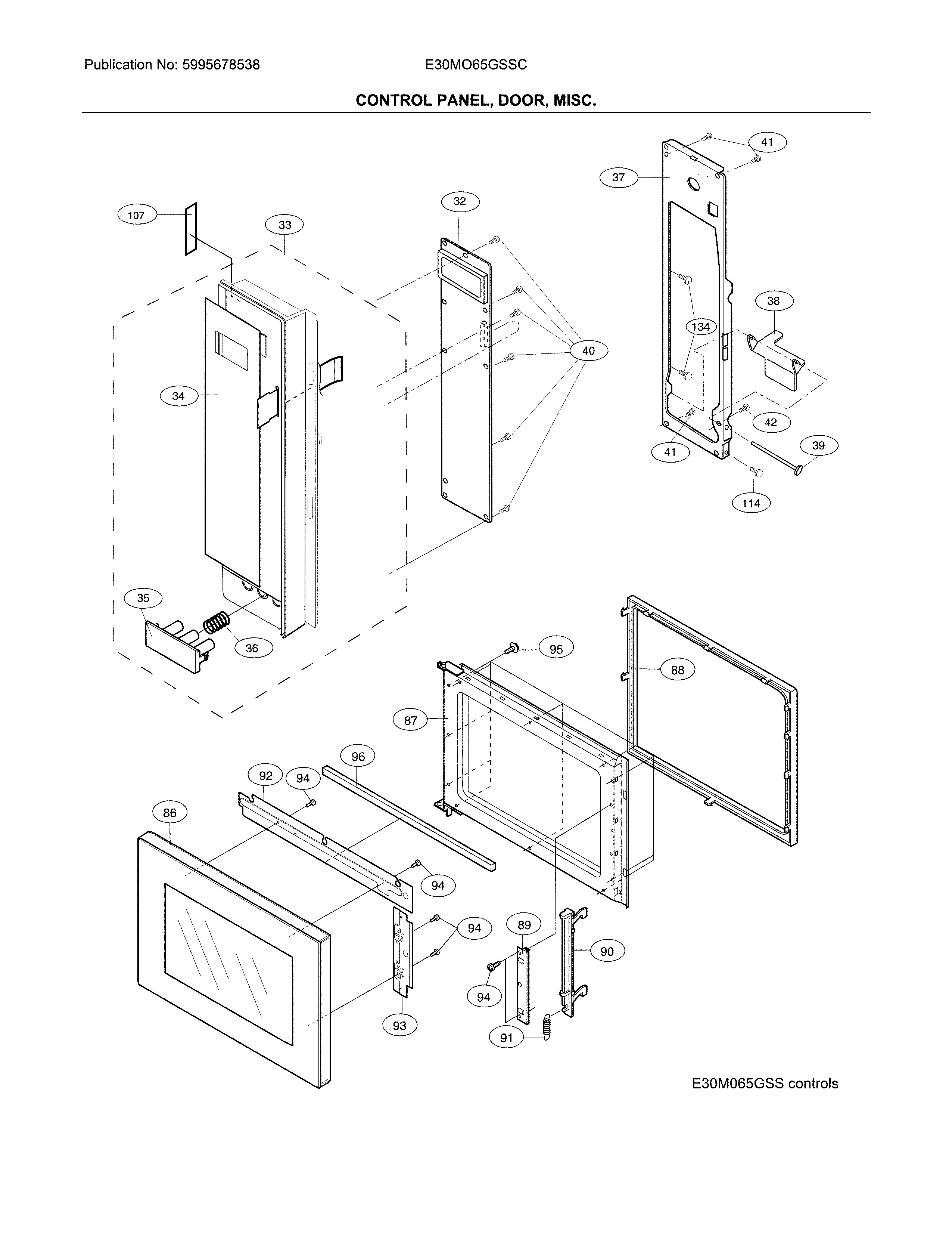 CONTROL PANEL,DOOR,MISCELLANEOUS