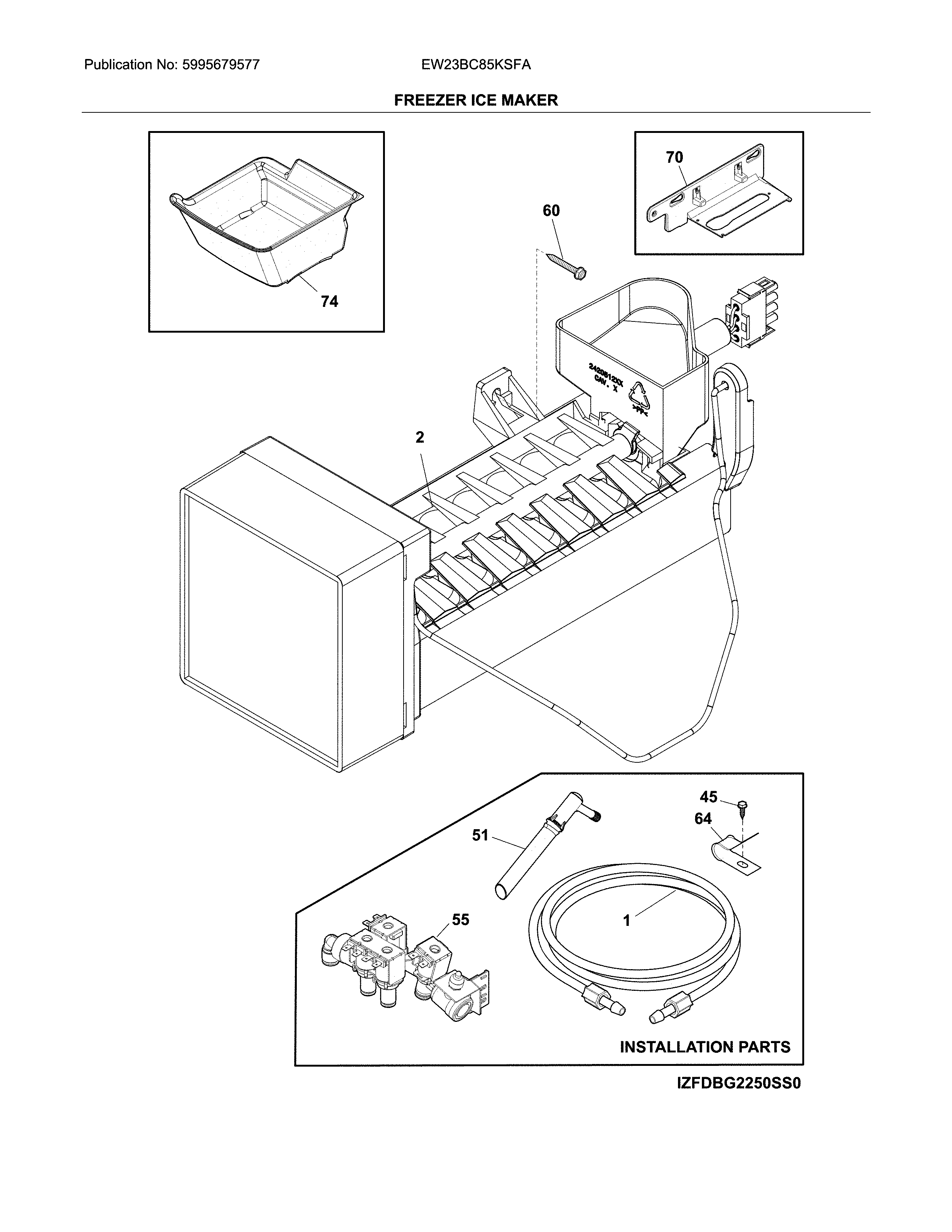 Freezer ice maker