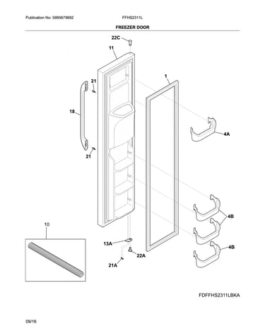 Freezer door