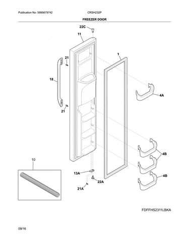 Freezer door
