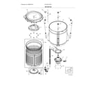 Frigidaire FFLG3911QW1 motor/tub diagram