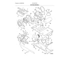 Frigidaire SFLG3911RW1 motor/blower/belt diagram