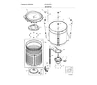 Frigidaire SFLG3911RW1 motor/tub diagram