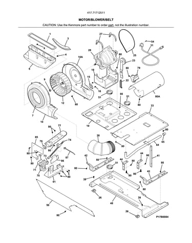 Motor/blower/belt