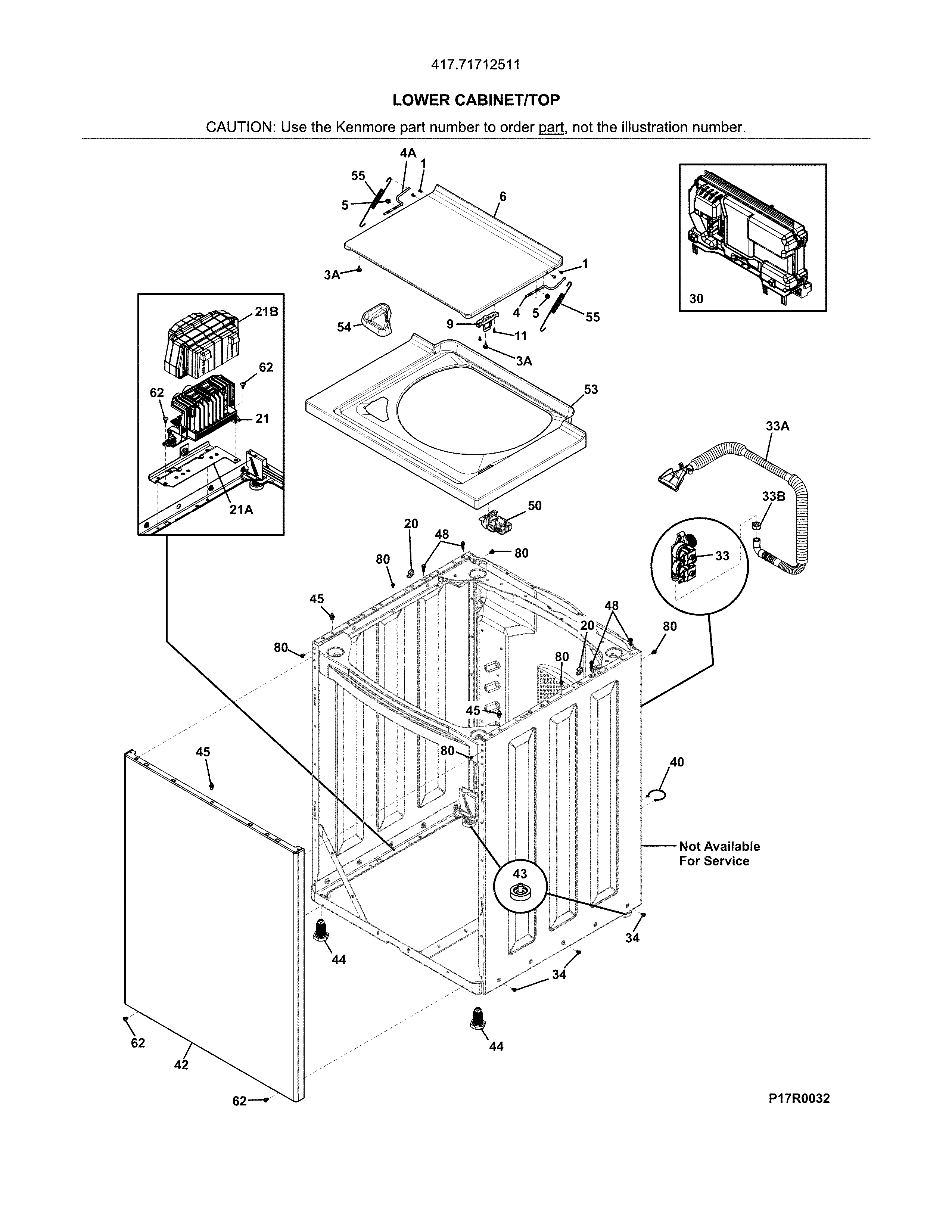 Lower cabinet/top