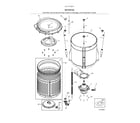 Kenmore 41771712511 motor/tub diagram