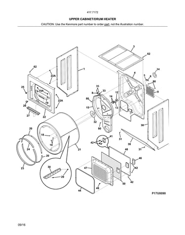 Upper cabinet/drum heater