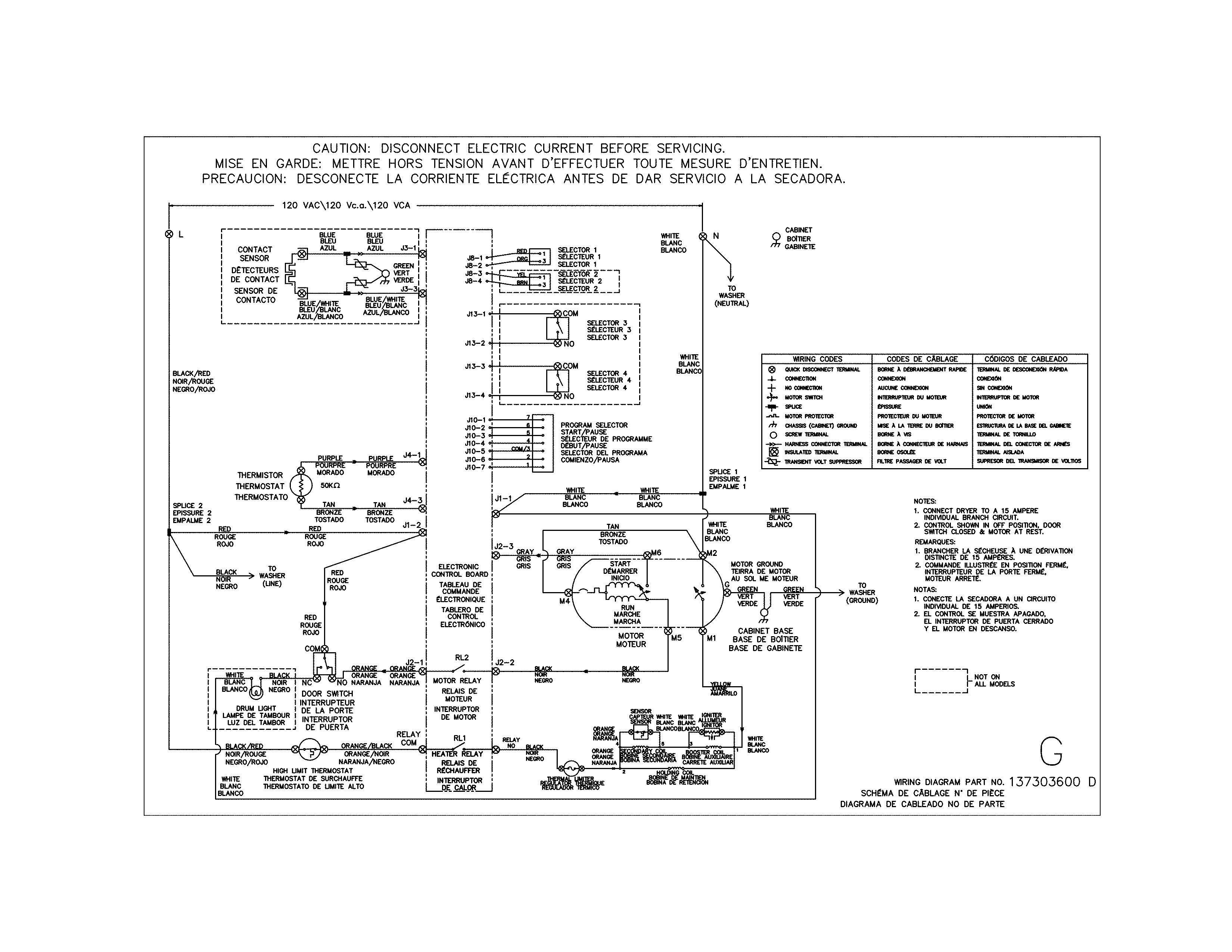 Wiring diagram dryer